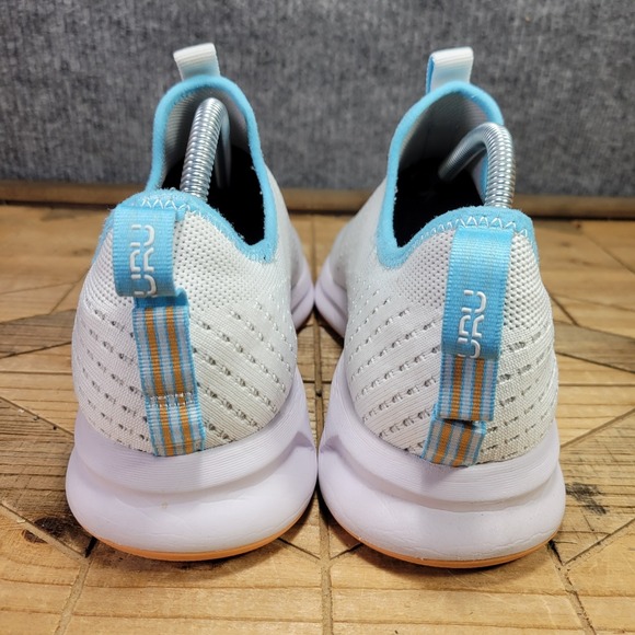 Kuru Atom Slip On Women's Size 10 White Topaz Blue Comfort Athletic Shoes - Picture 7 of 12